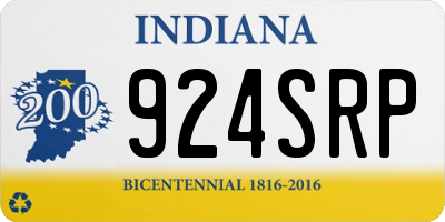 IN license plate 924SRP