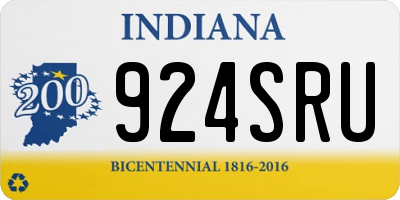 IN license plate 924SRU