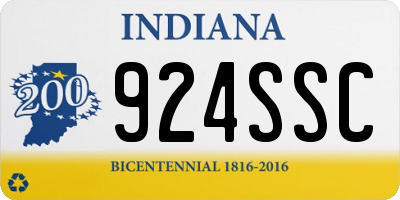 IN license plate 924SSC