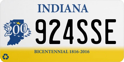IN license plate 924SSE