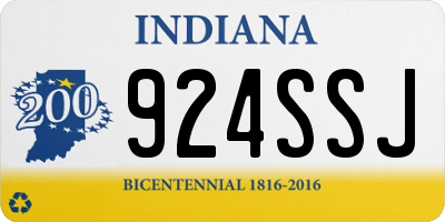 IN license plate 924SSJ