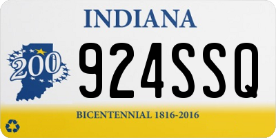 IN license plate 924SSQ