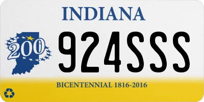 IN license plate 924SSS
