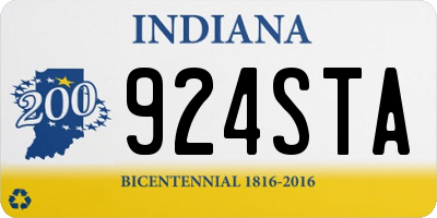 IN license plate 924STA