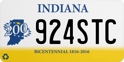 IN license plate 924STC