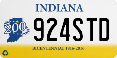 IN license plate 924STD