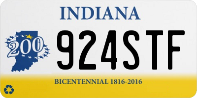 IN license plate 924STF