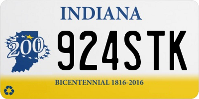 IN license plate 924STK