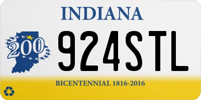 IN license plate 924STL