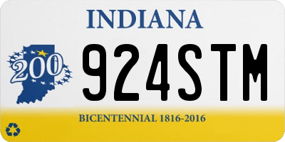 IN license plate 924STM