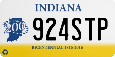 IN license plate 924STP