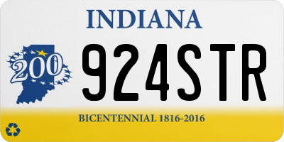 IN license plate 924STR