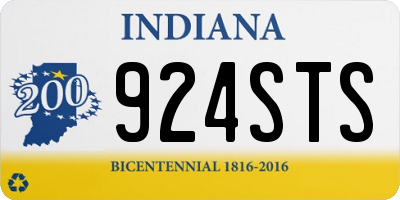 IN license plate 924STS