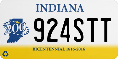 IN license plate 924STT