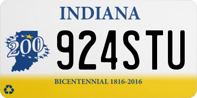 IN license plate 924STU