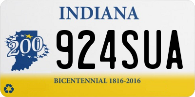IN license plate 924SUA