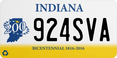 IN license plate 924SVA