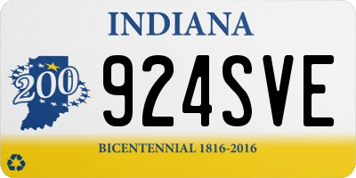 IN license plate 924SVE