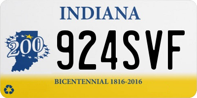 IN license plate 924SVF