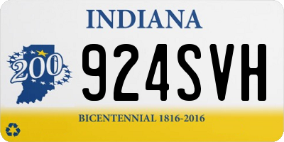IN license plate 924SVH
