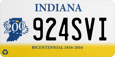 IN license plate 924SVI