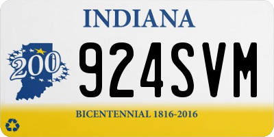 IN license plate 924SVM