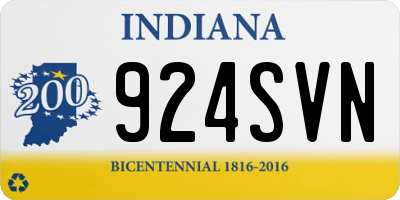 IN license plate 924SVN