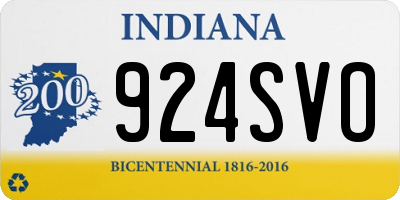 IN license plate 924SVO