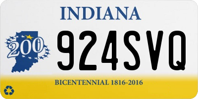 IN license plate 924SVQ
