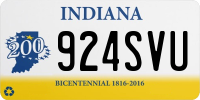 IN license plate 924SVU
