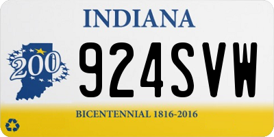 IN license plate 924SVW