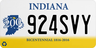 IN license plate 924SVY