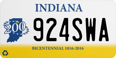 IN license plate 924SWA