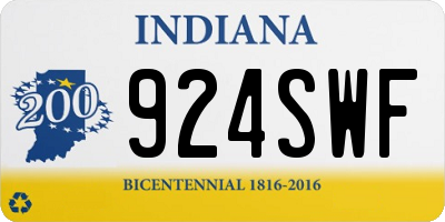 IN license plate 924SWF