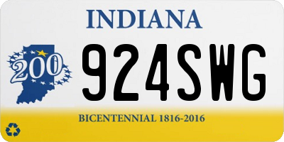 IN license plate 924SWG
