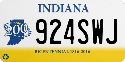 IN license plate 924SWJ