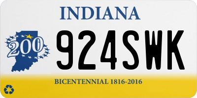 IN license plate 924SWK