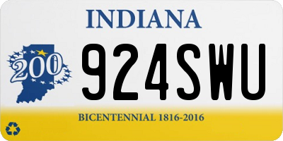 IN license plate 924SWU