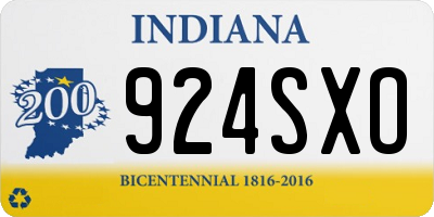 IN license plate 924SXO