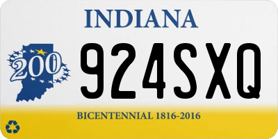 IN license plate 924SXQ