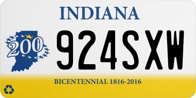 IN license plate 924SXW