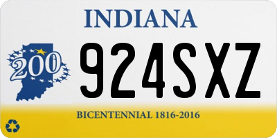IN license plate 924SXZ