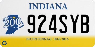IN license plate 924SYB