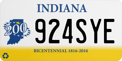 IN license plate 924SYE