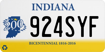 IN license plate 924SYF
