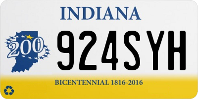IN license plate 924SYH