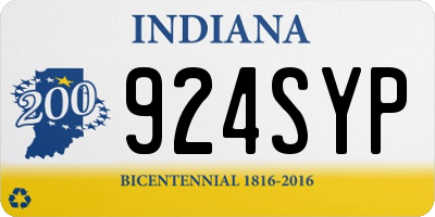 IN license plate 924SYP