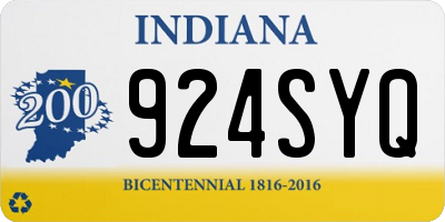 IN license plate 924SYQ