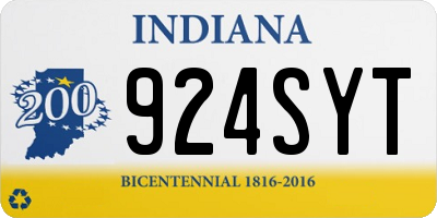 IN license plate 924SYT