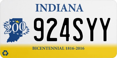 IN license plate 924SYY